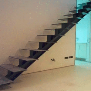 Escaleras modernas con peldaños flotantes